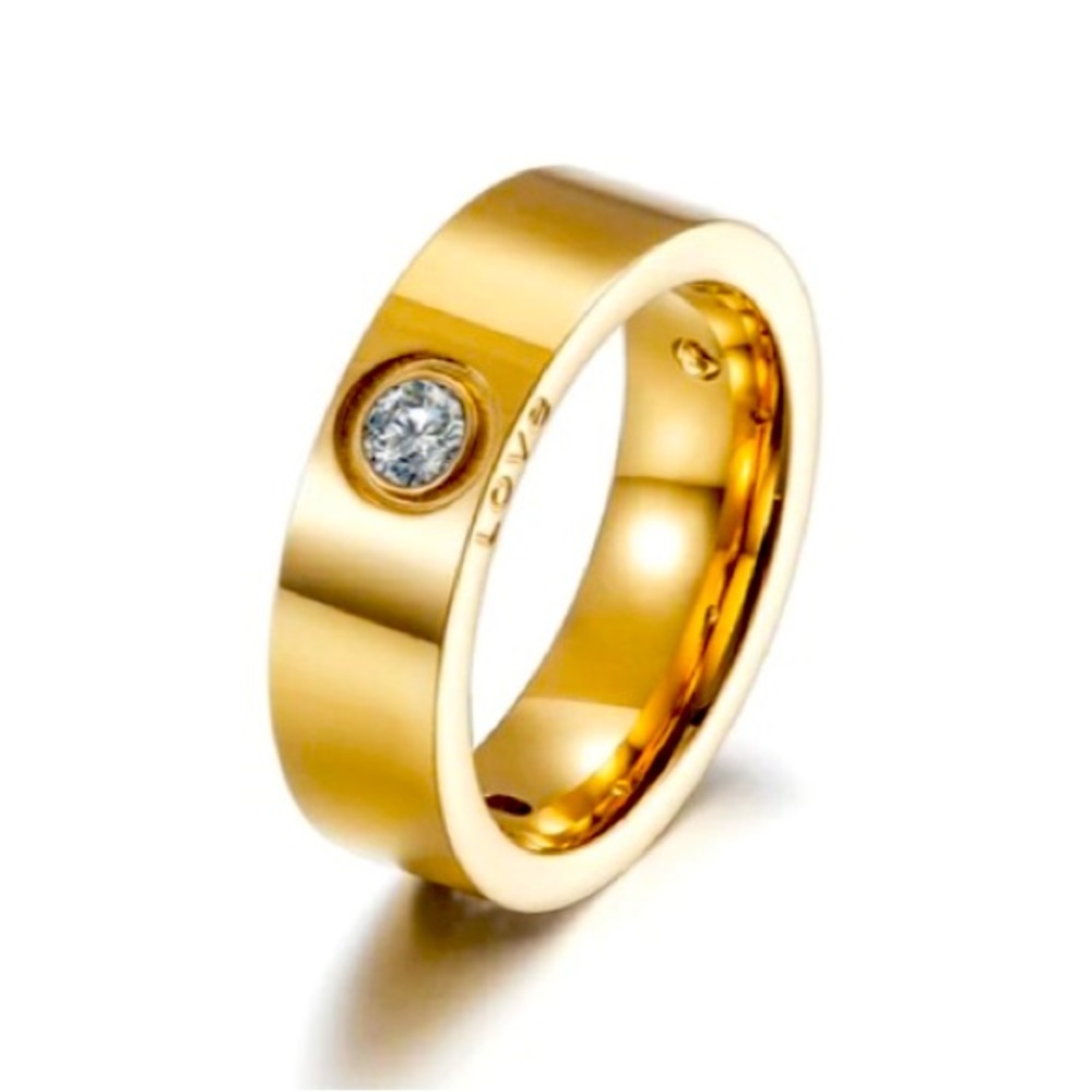 “Love” Stainless steel gold ring